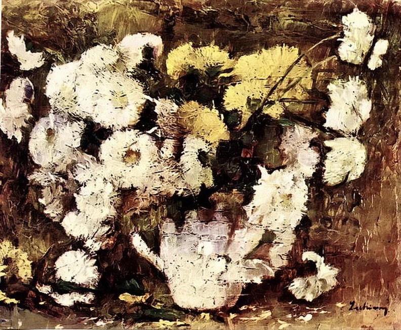 Natura morta con fiori di giardino